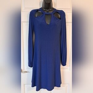 Norma Kamali for Everlast Blue Star Cutout Dress